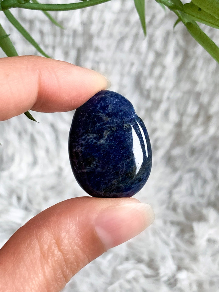 Sodalith Anhänger oval - SoulGlow - Anhänger, balance, blau