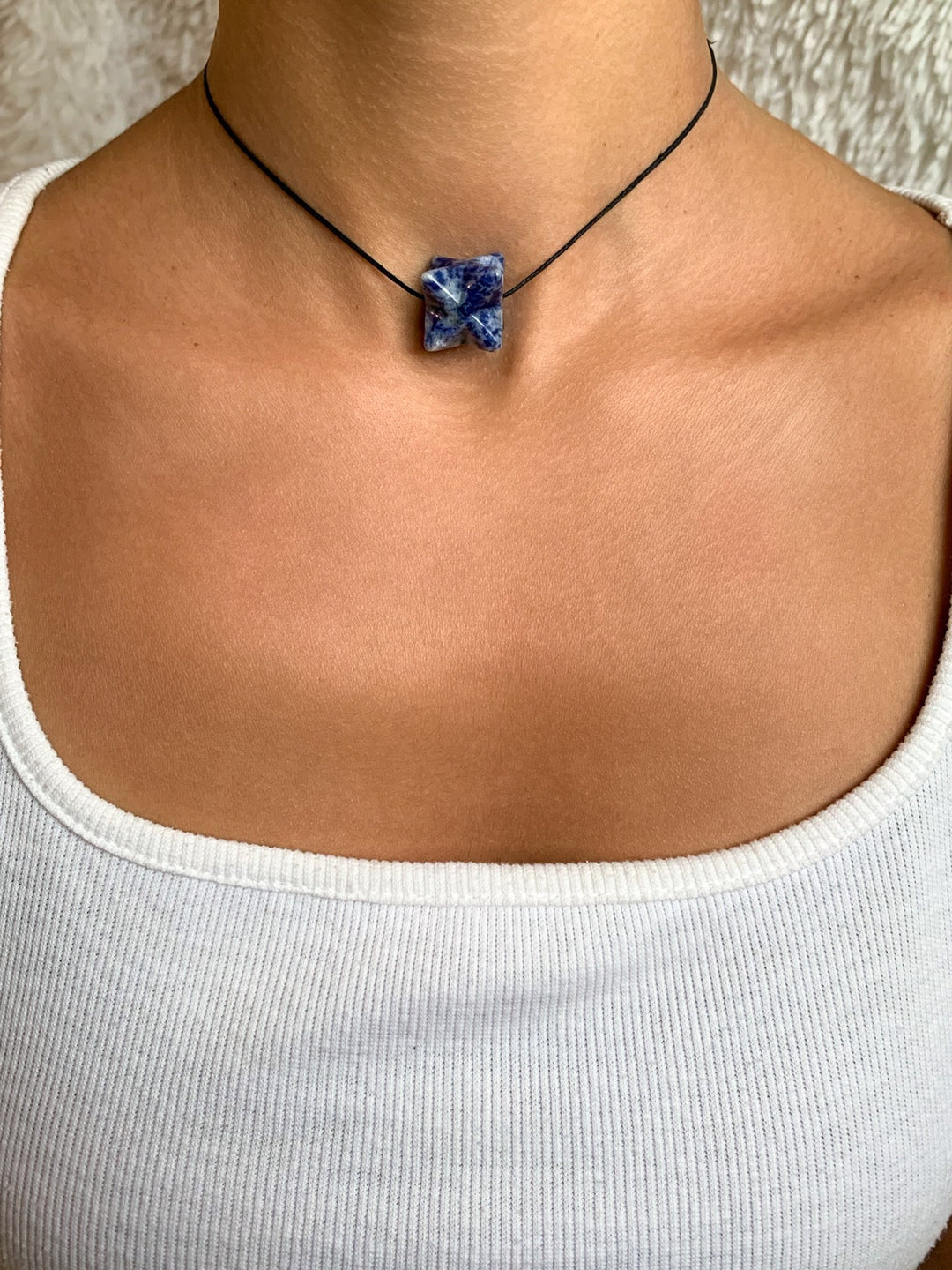 Sodalith Merkaba Anhänger - SoulGlow - Anhänger, balance, blau