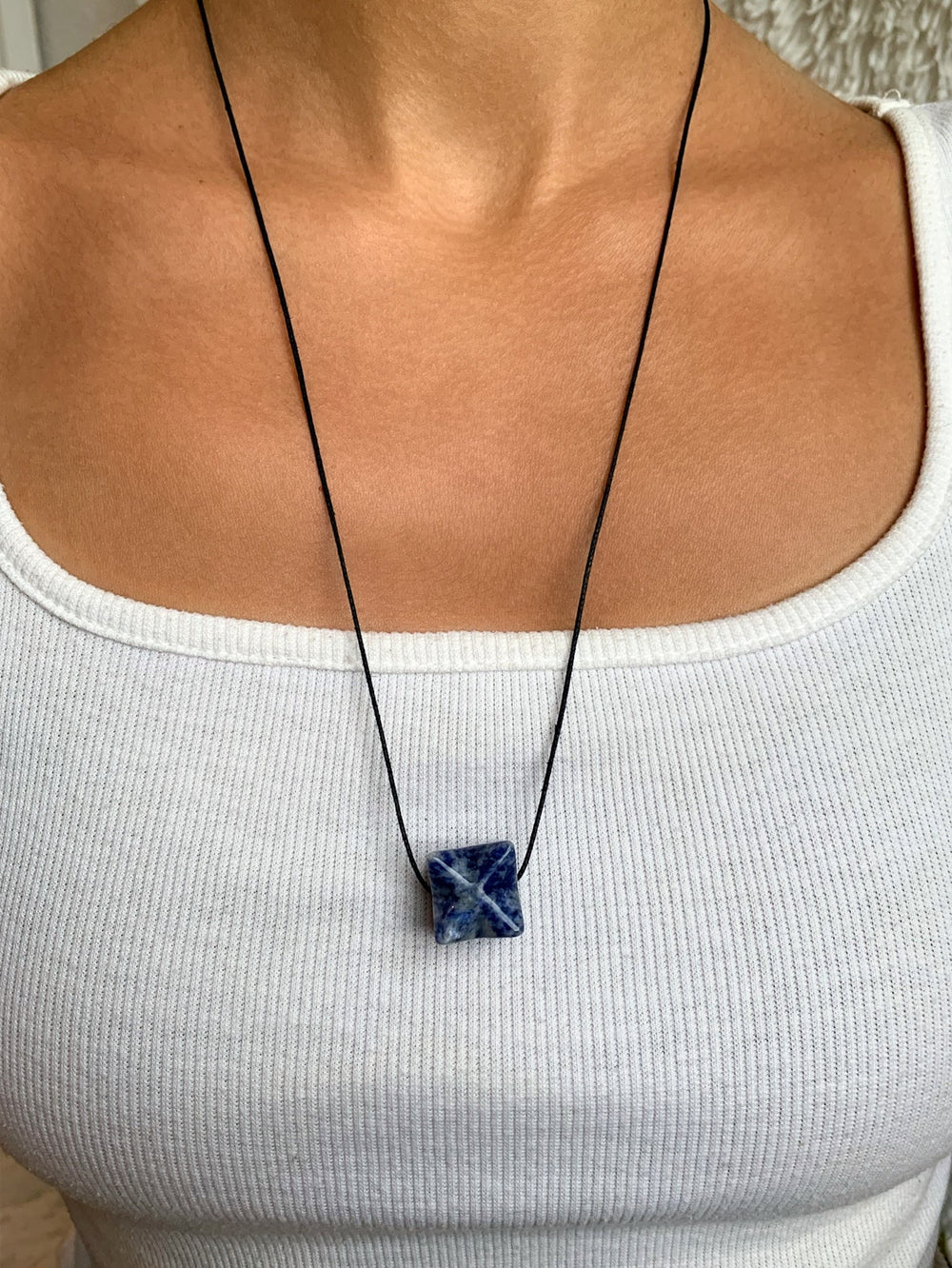 Sodalith Merkaba Anhänger - SoulGlow - Anhänger, balance, blau