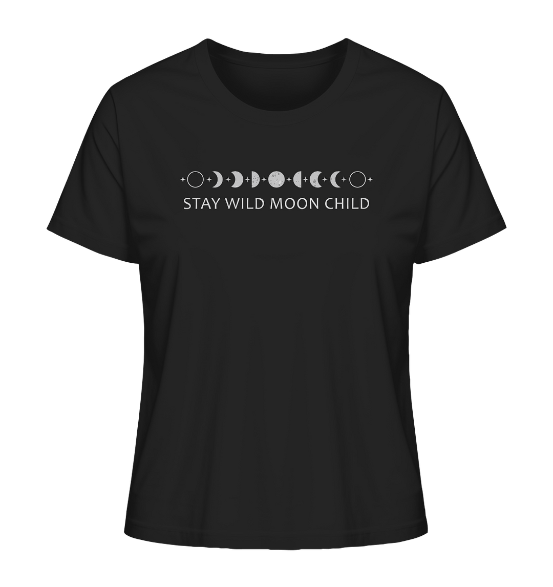 Stay Wild Moon Child - Ladies Organic Shirt - SoulGlow - Bio - Baumwolle, Kleidung, Ladies Organic Shirt