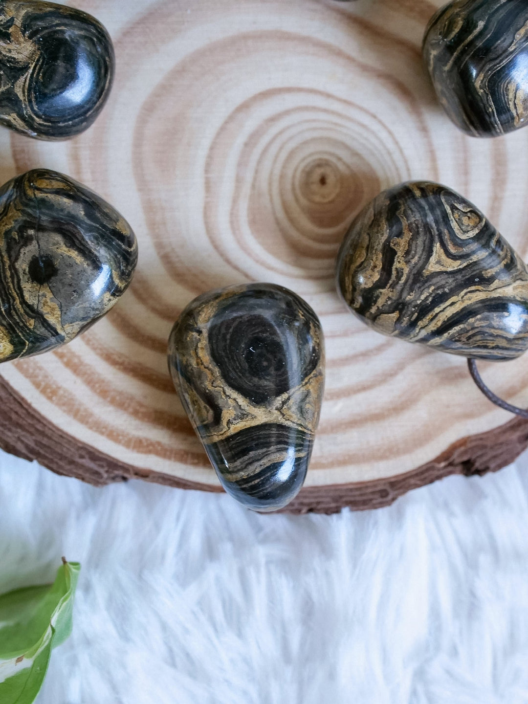 Stromatolith Anhänger - SoulGlow - Anhänger, braun, Gebohrter Anhänger