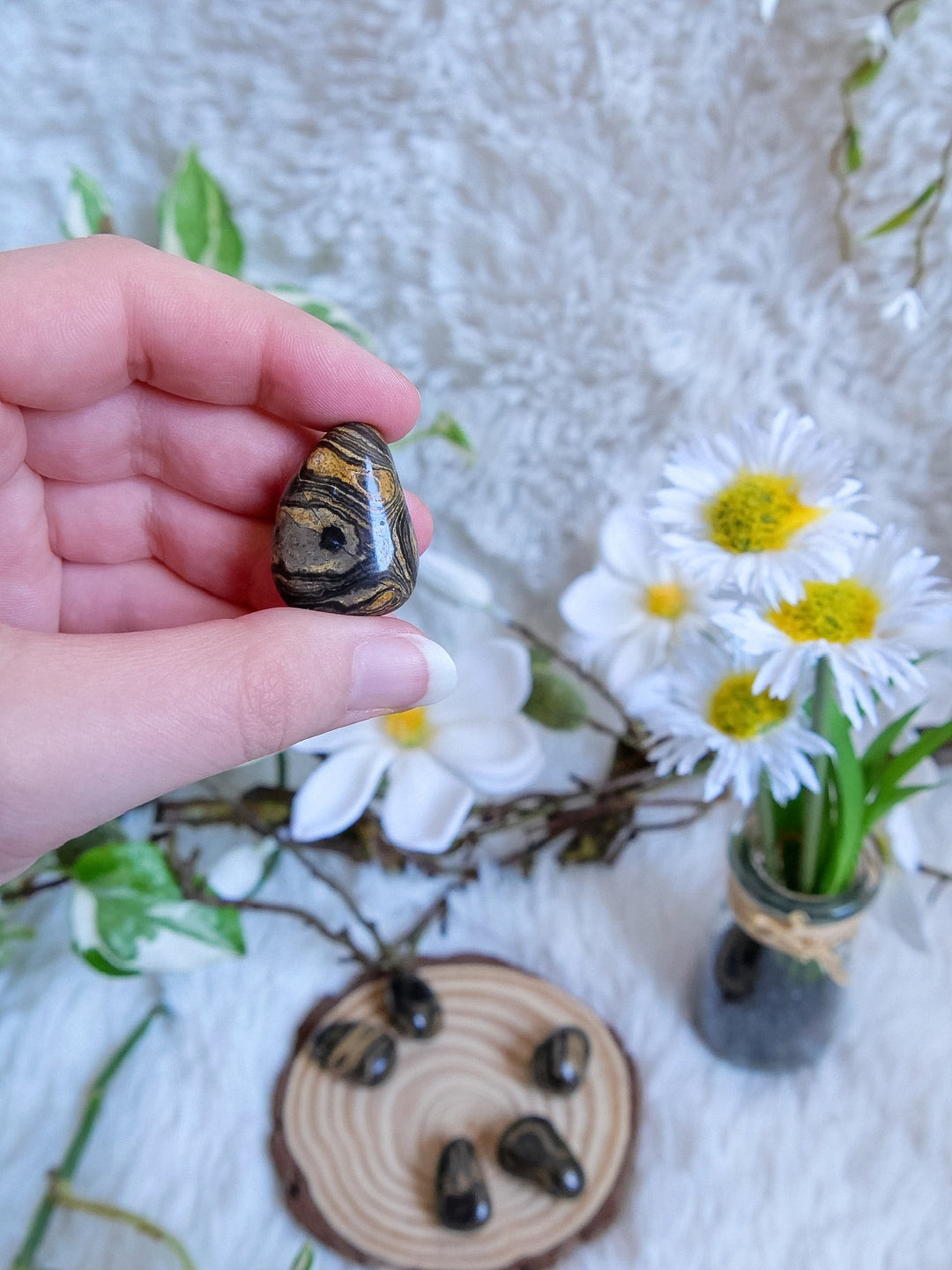 Stromatolith Anhänger - SoulGlow - Anhänger, braun, Gebohrter Anhänger