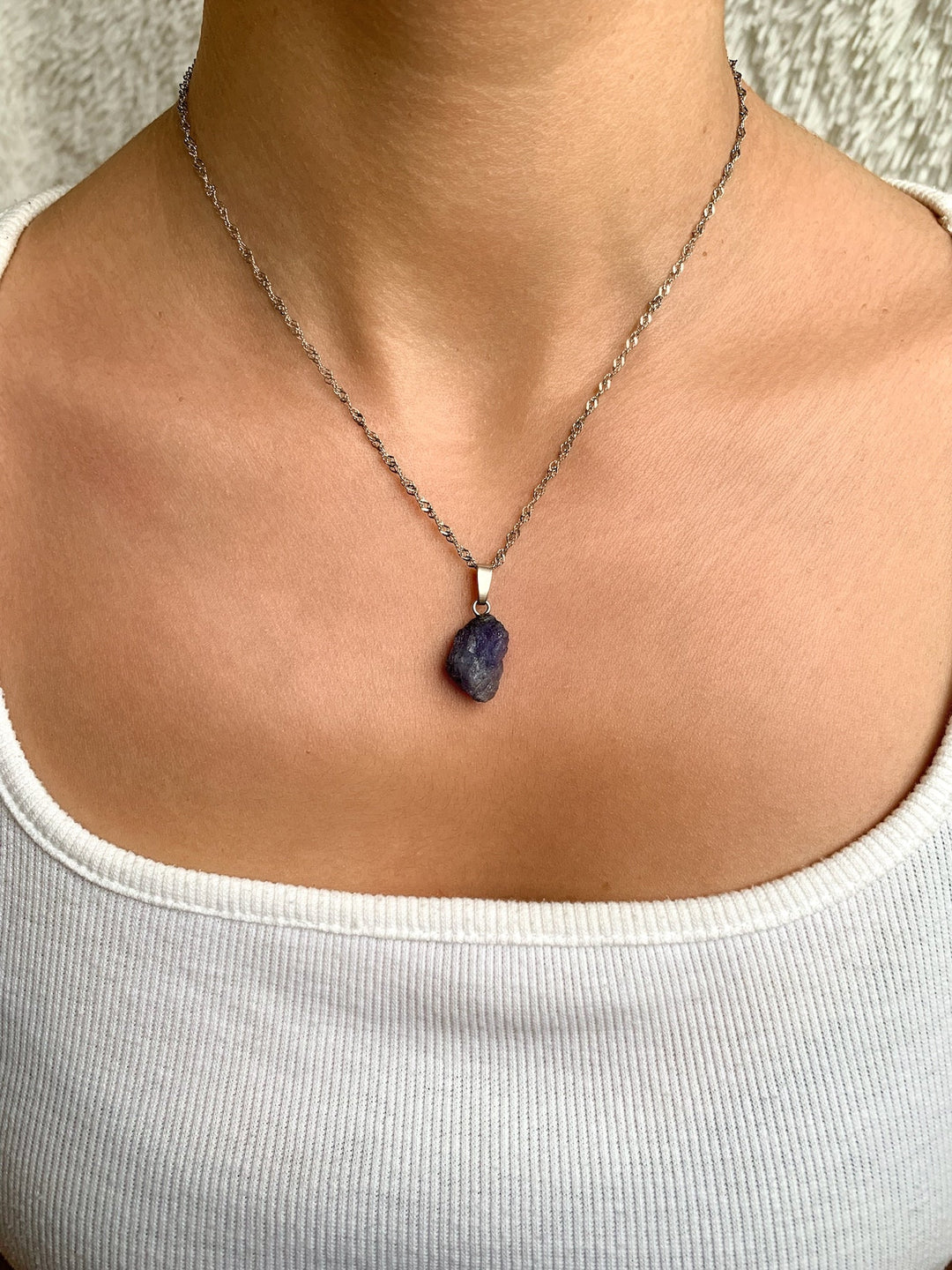 Tansanit Kette Unikat - Silberfarben - SoulGlow - blau, not - on - sale, Schmuck