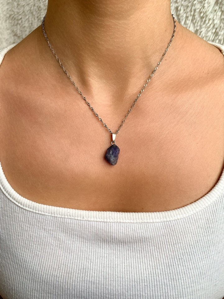 Tansanit Kette Unikat - Silberfarben - SoulGlow - blau, not - on - sale, Schmuck