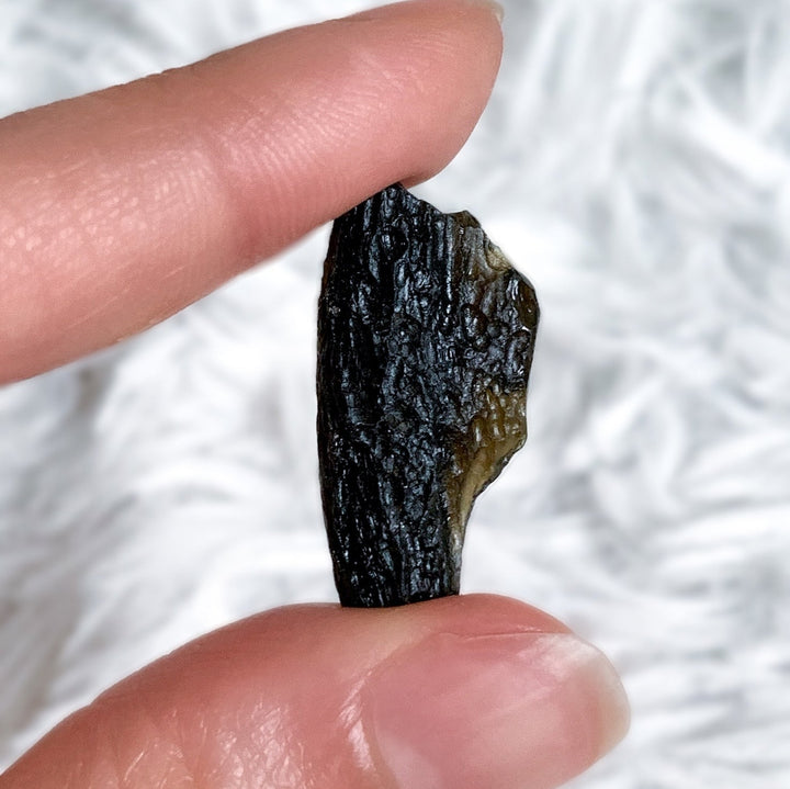Tektit Rohstein - SoulGlow - Kristall, Schwarzer Meteorit