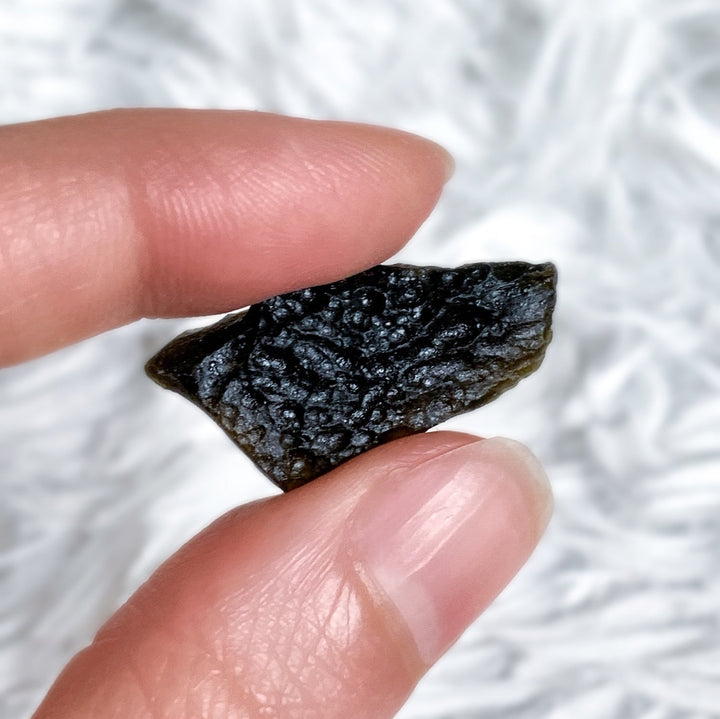 Tektit Rohstein - SoulGlow - Kristall, Schwarzer Meteorit