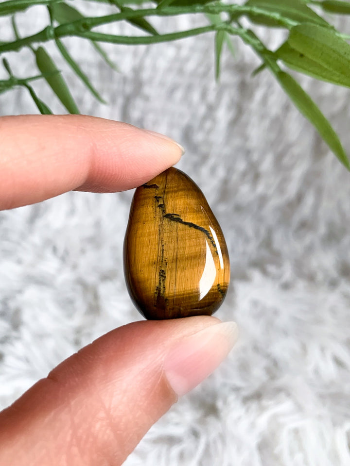 Tigerauge Anhänger oval - SoulGlow - Anhänger, balance, braun