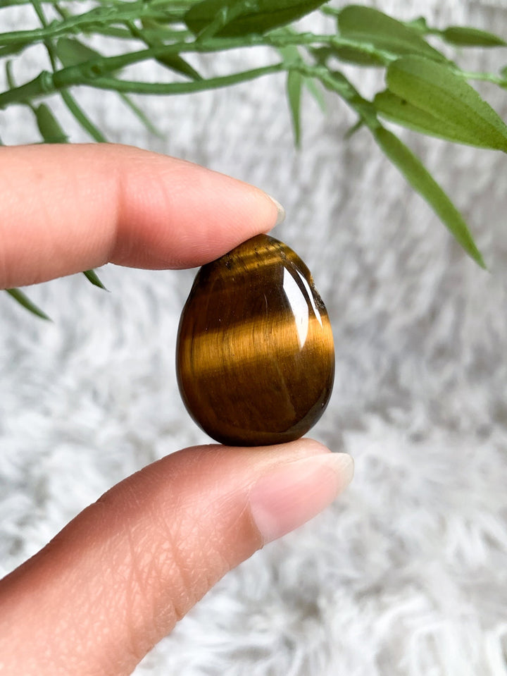 Tigerauge Anhänger oval - SoulGlow - Anhänger, balance, braun
