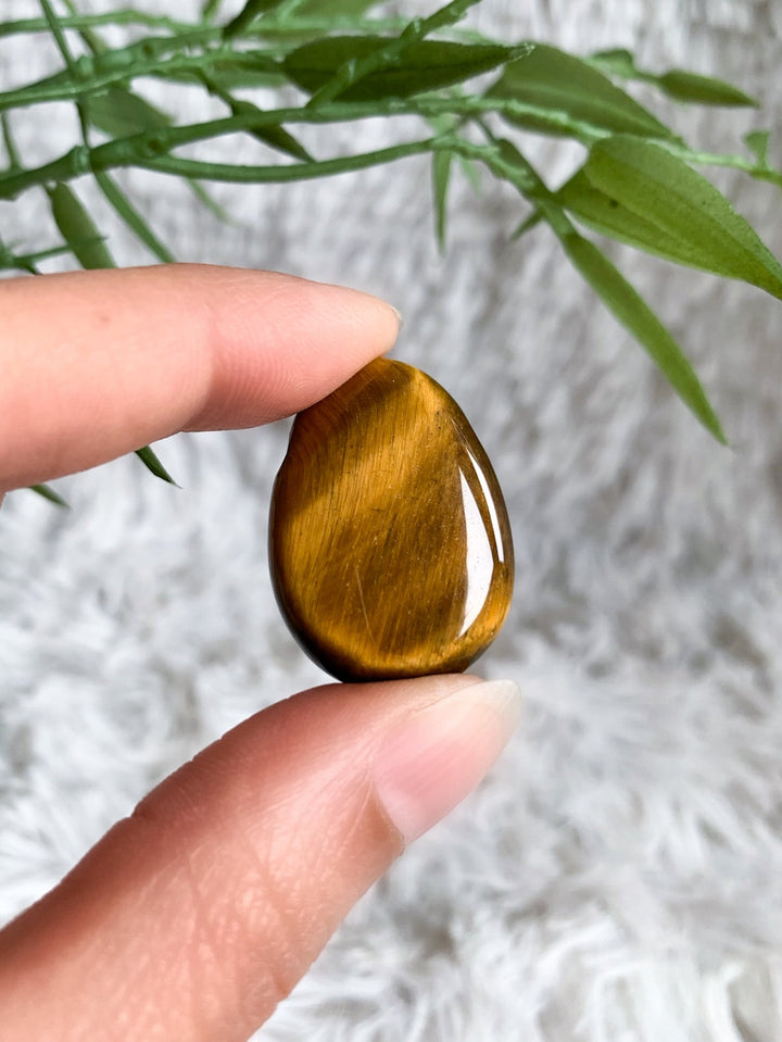 Tigerauge Anhänger oval - SoulGlow - Anhänger, balance, braun