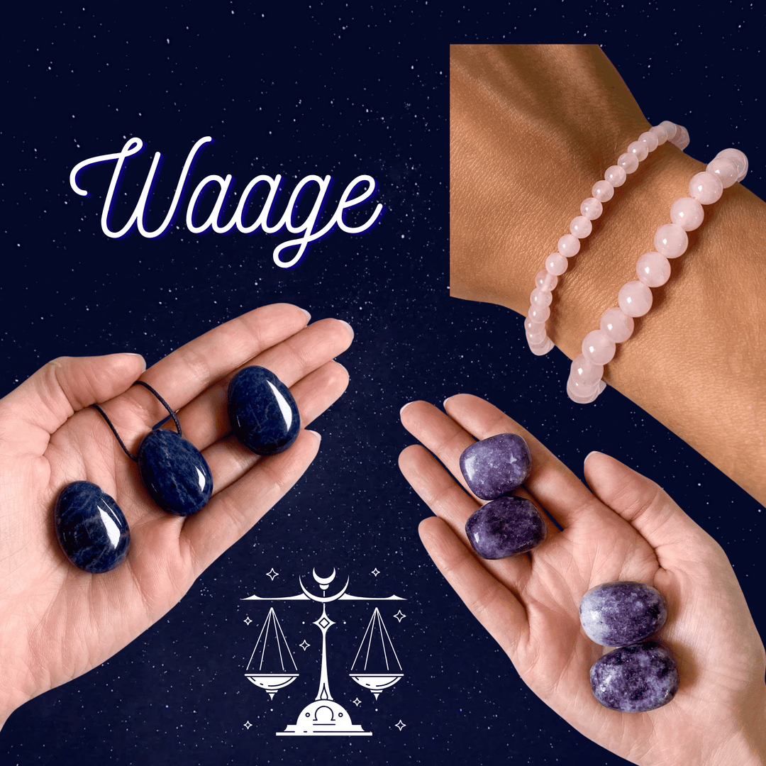 Waage Sternzeichen Set - SoulGlow - Bundle, Geschenk, Kristall Set