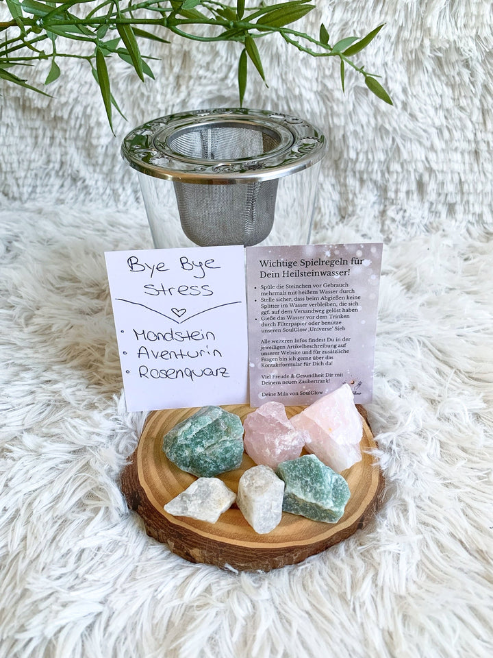 Wassersteine | Byebye Stress | Mondstein, Aventurin, Rosenquarz - SoulGlow - Aventurin, balance, Energie