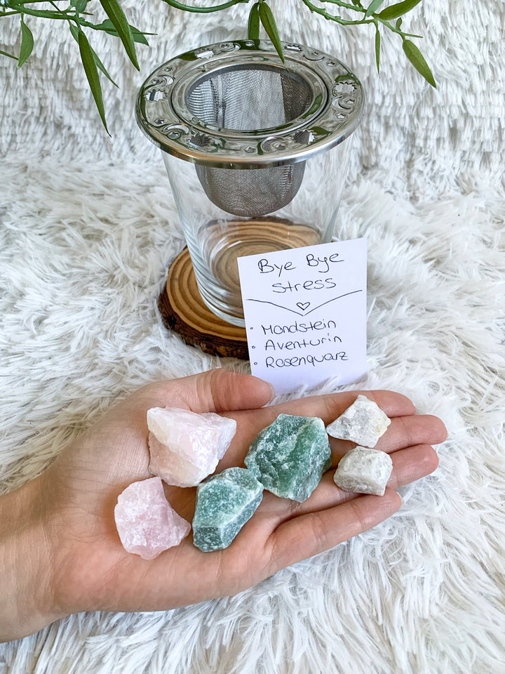 Wassersteine | Byebye Stress | Mondstein, Aventurin, Rosenquarz - SoulGlow - Aventurin, balance, Energie