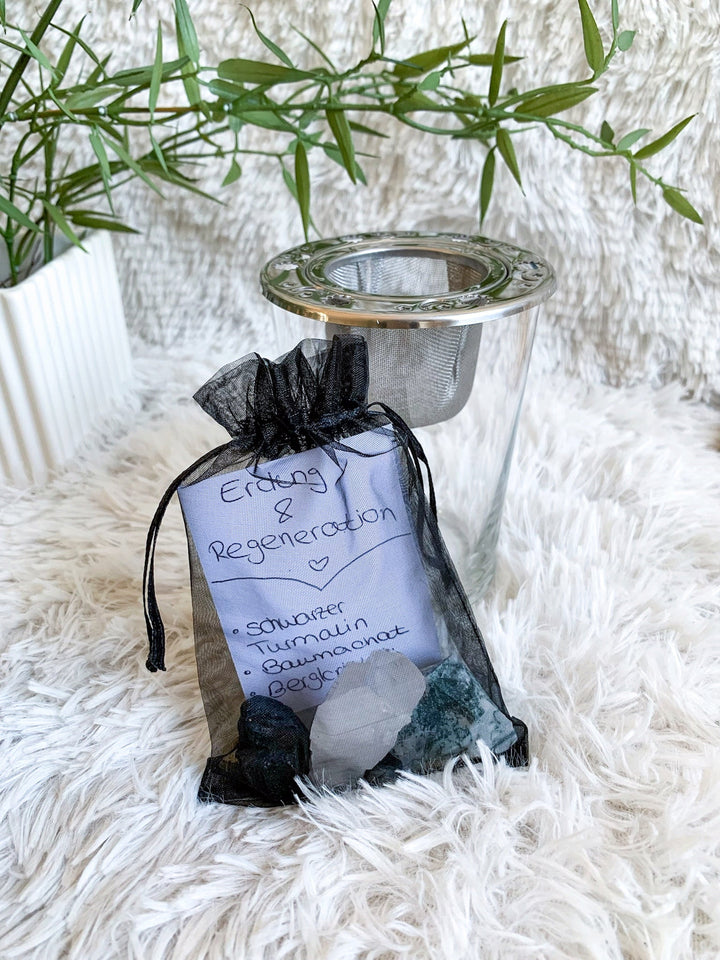 Wassersteine | Erdung & Regeneration | schwarzer Turmalin, Baumachat, Bergkristall - SoulGlow