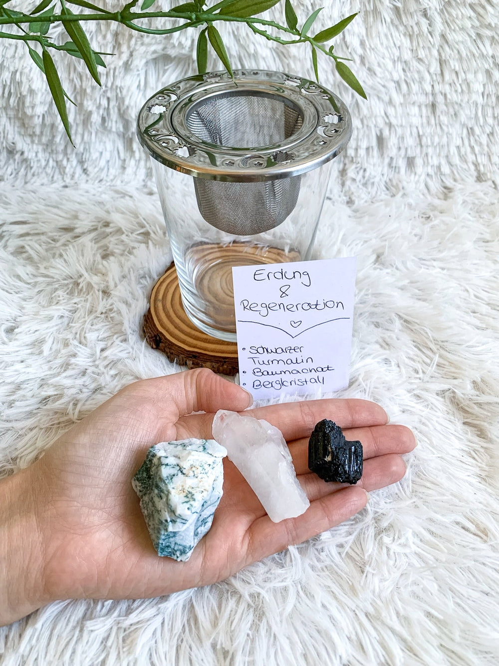 Wassersteine | Erdung & Regeneration | schwarzer Turmalin, Baumachat, Bergkristall - SoulGlow