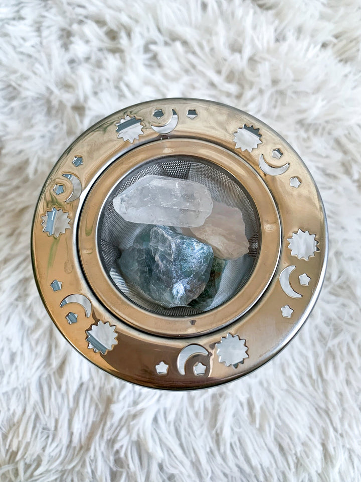 Wassersteine | Herz Chakra Balance | Bergkristall, Rosenquarz, Aventurin, Fluorit - SoulGlow