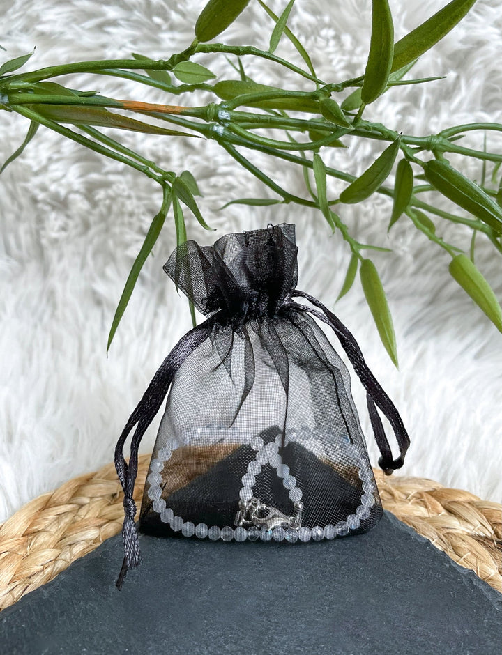 Weißer Labradorit Armband mit 925er Silber - SoulGlow - 925er Silber, Armband, Facettiertes Armband