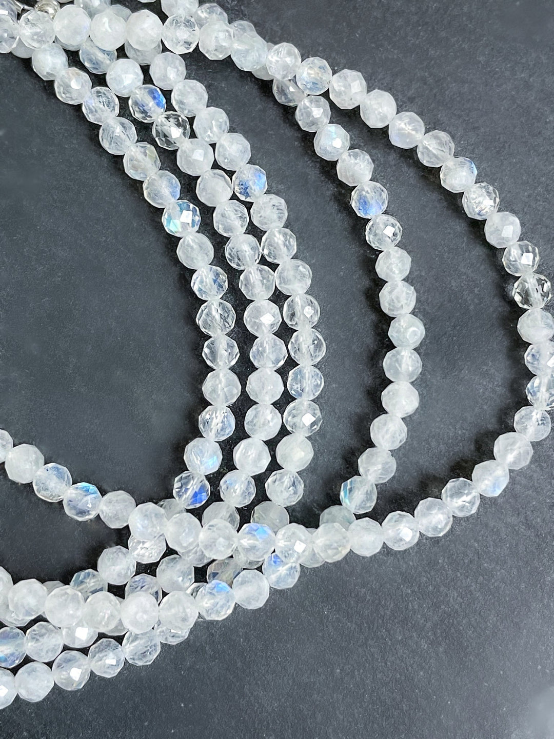 Weißer Labradorit Armband mit 925er Silber - SoulGlow - 925er Silber, Armband, Facettiertes Armband