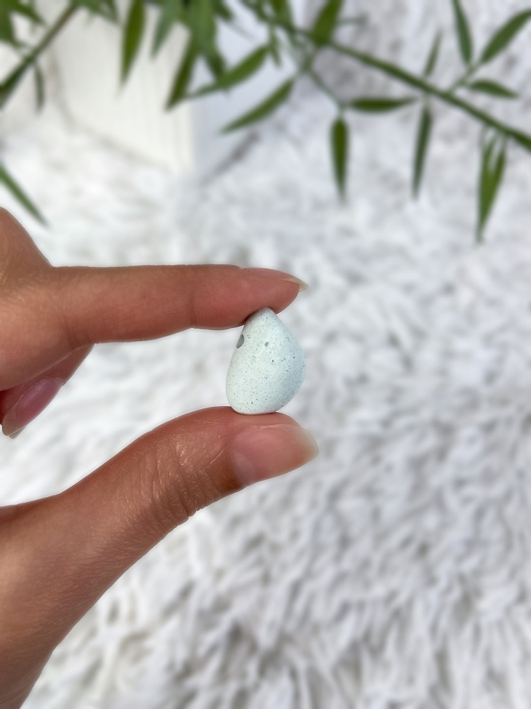 Zeolith Anhänger (Klinoptilolith) - SoulGlow - Anhänger mit Bohrung, balance, Baumwollband