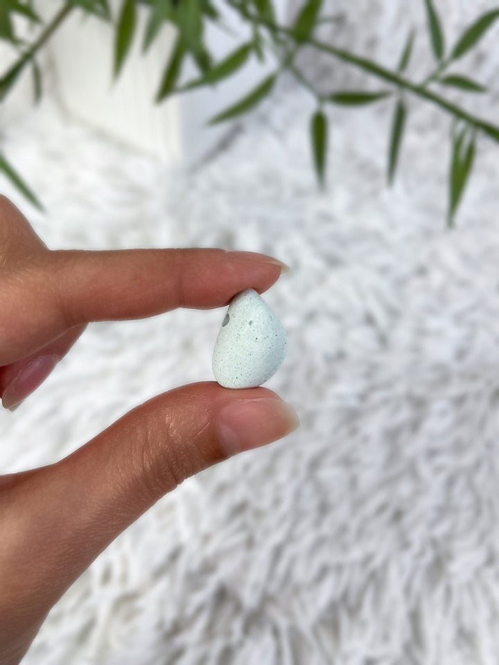 Zeolith Anhänger (Klinoptilolith) - SoulGlow - Anhänger mit Bohrung, balance, Baumwollband