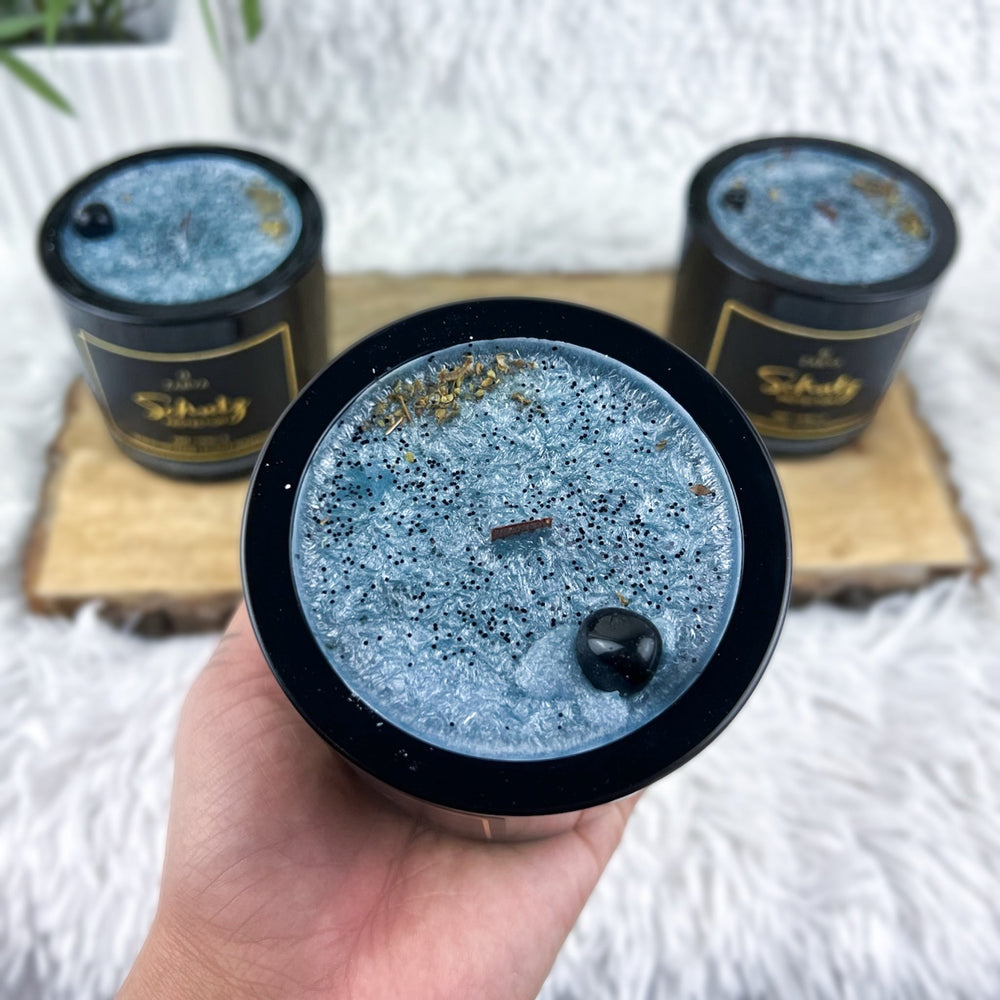 Zeremoniekerze Schutz – Zimt, Vanille - SoulGlow - Aura, Karneol, Kerzen