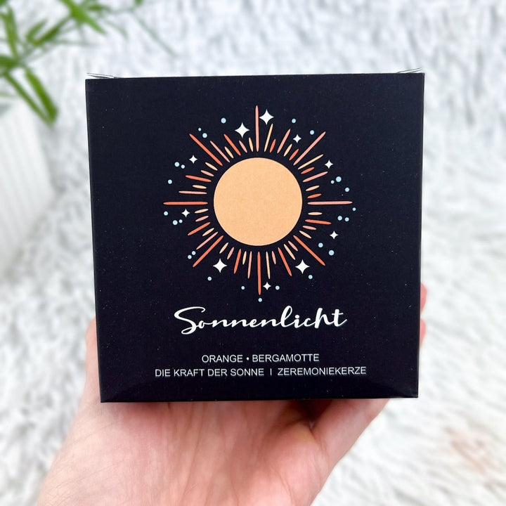 Zeremoniekerze Sonnenlicht – Orange, Bergamotte - SoulGlow - Aura, Bergamotte, Karneol