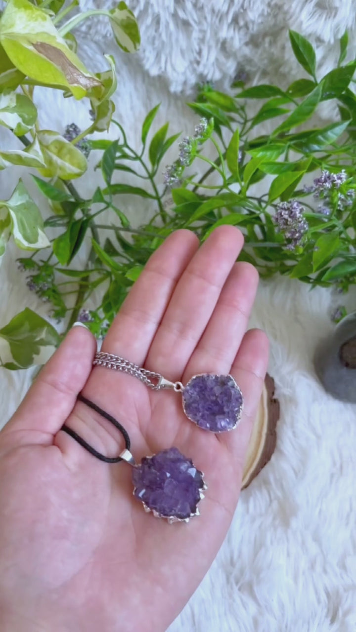 Amethyst Rohkristall Anhänger
